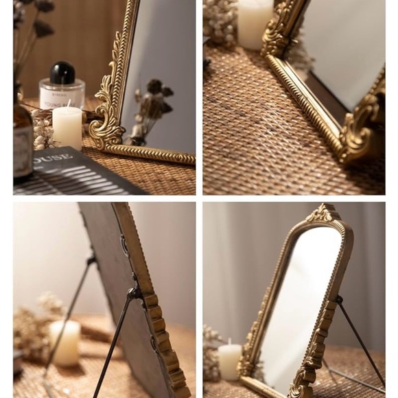 Vintage Style Vanity Makeup Desk Mirror with Open Bar decal - Picture 4 of 4